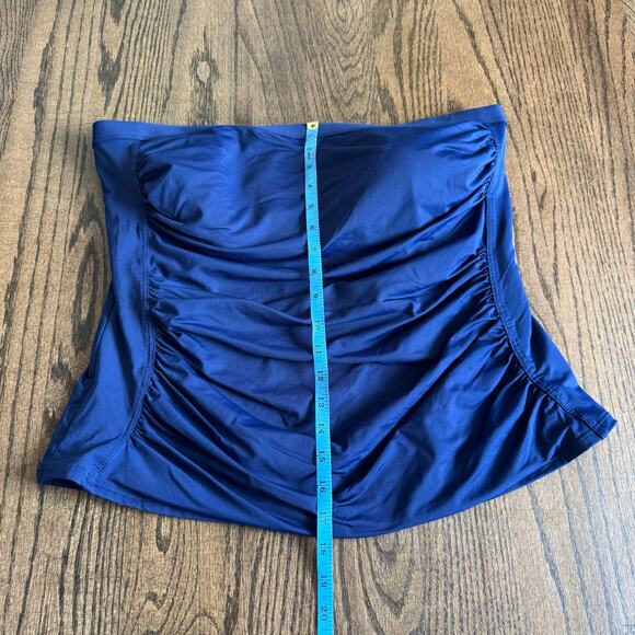 Lands End Womens Solid Navy Blue Strapless Tankini Swim Suit Top Plus Size 16W - Picture 5 of 6